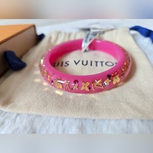 Louis Vuitton Rose Pop Monogram Inclusion PM bangle bracelet